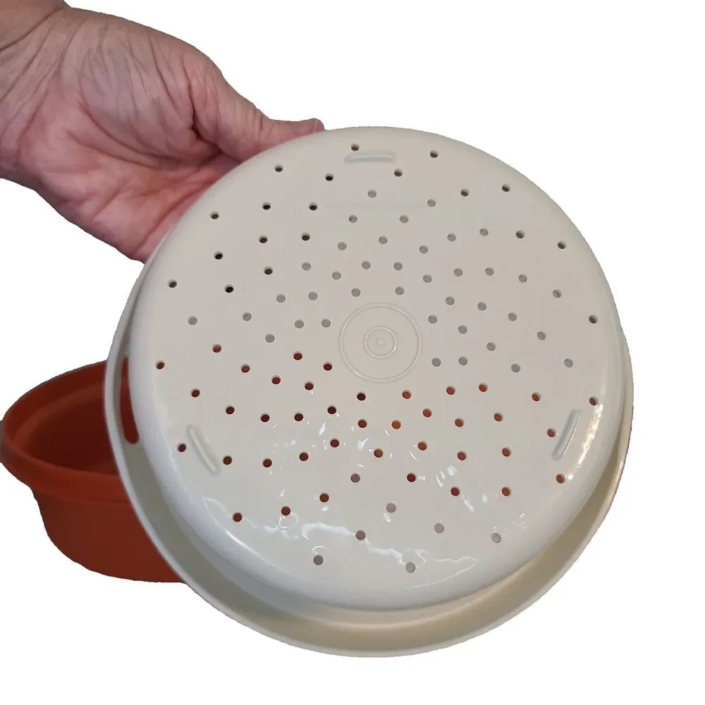 VTG Tupperware Seal N Serve Steamer 3pc Set 1346 Bowl 1337 Lid 1335 Strainer